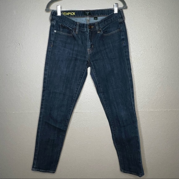 J Crew Factory Womens Toothpick Denim Bue Jeans Dark Wash Size 28 - Picture 1 of 10